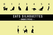 Cats Silhouettes Dingbats Font, a Symbol Font by Minimalartstudio (Thumbnail 3 of 3)