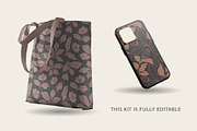 Hand-Drawn Magnolia. Linocut set, a Background Graphic by Lettering_Logo (Thumbnail 13 of 17)
