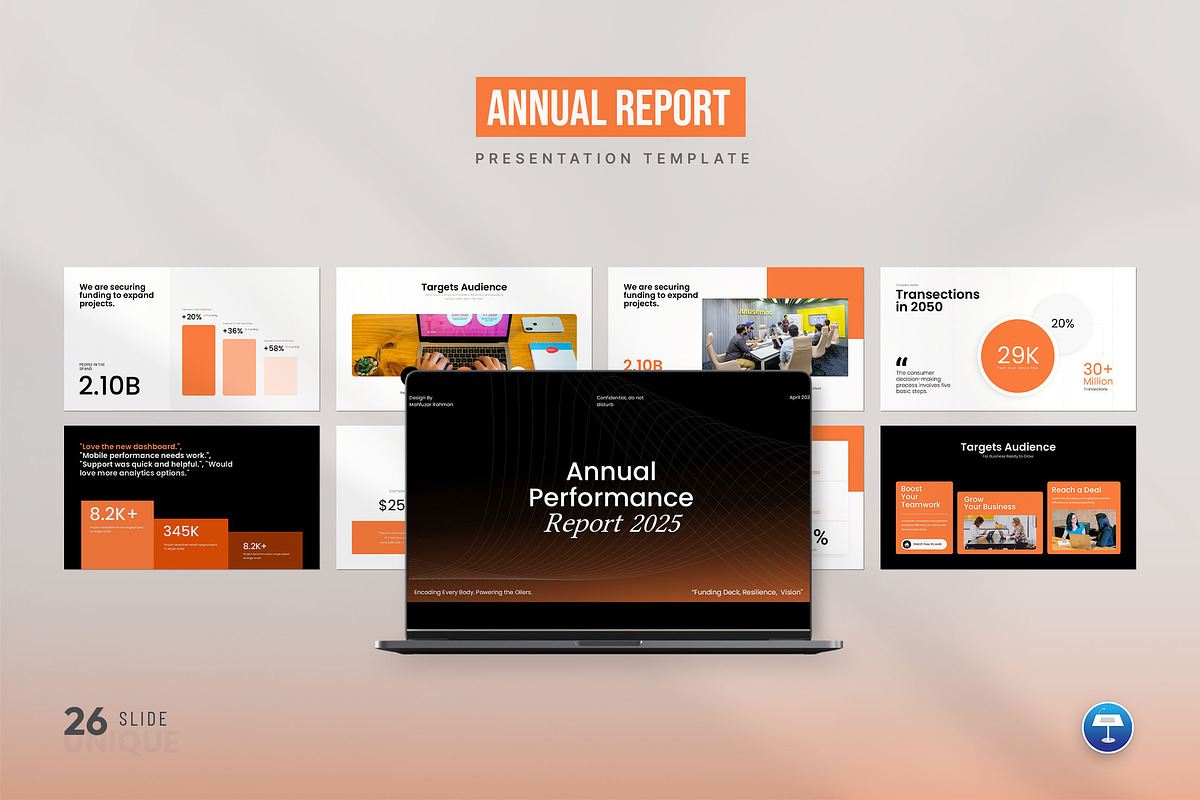 Annual report Presentation, a Presentation Template by KreateTribe (Photo 1 of 6)