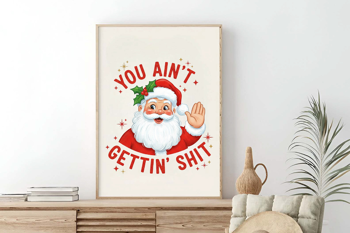 Funny Sarcastic Santa PNG, an Illustration by SinaCreation (Photo 5 of 7)
