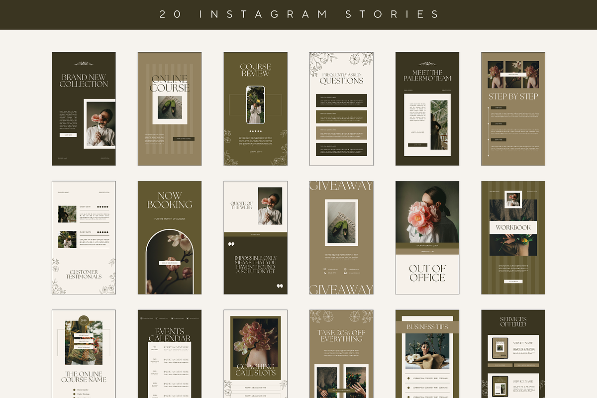 Modern Instagram Stories Posts Canva, a Social Media Template by Branding Babe Co. (Photo 4 of 7)