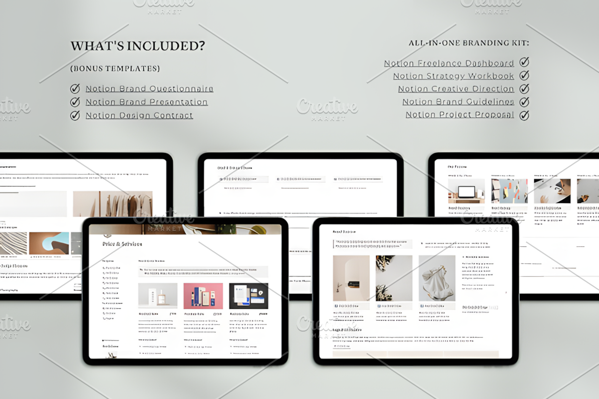 All-in-One Notion Branding Kit, a Marketing Template by Ink Gallery (Photo 3 of 9)