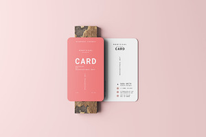 Rounded Corner Visiting Card Mockups