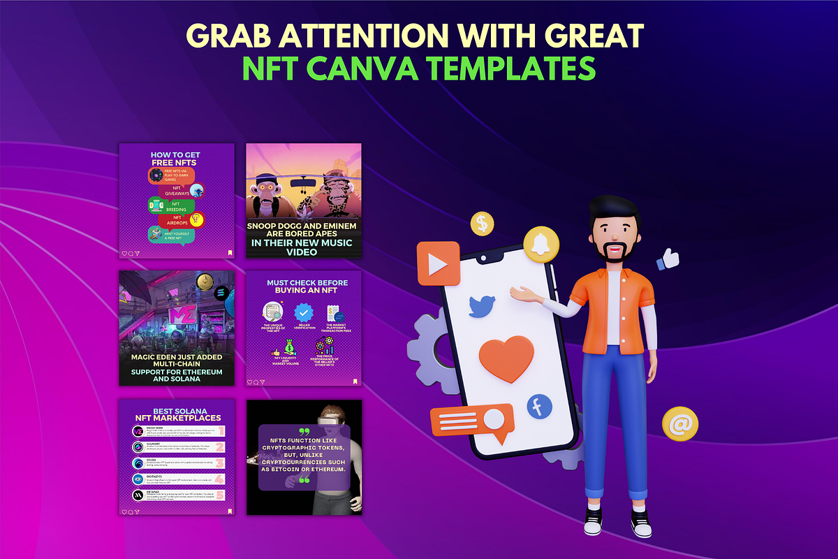 160 NFT Post - Canva Template, a Social Media Template by Viral Content Design (Photo 9 of 13)