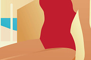 Near the pool., a Person Illustration by © Fisher Photostudio (Thumbnail 3 of 3)