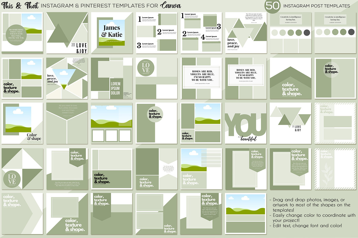 Canva Social Media Templates, a Templates & Theme by Studio Kitsch (Photo 3 of 9)