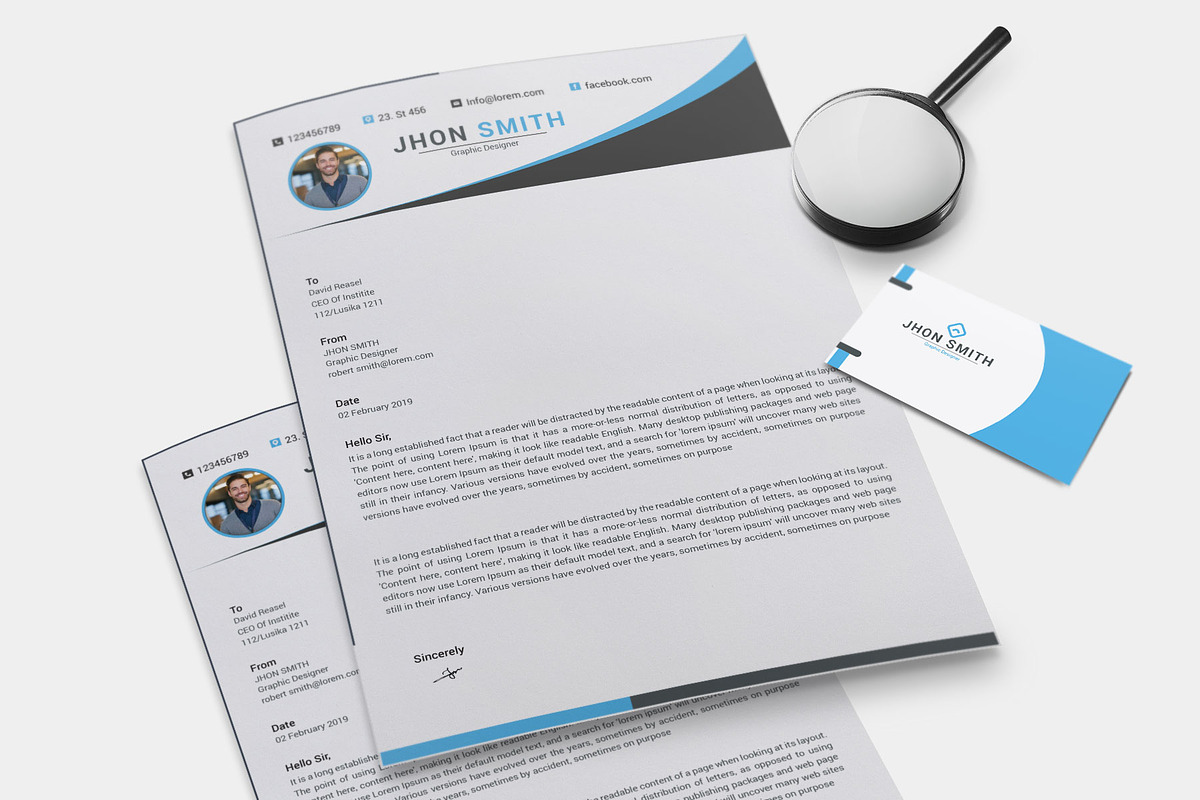 Resume Template and Cover Letter, a Resume Template by designvillage (Photo 3 of 13)