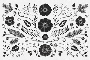 85 Hand Sketched Floral Vectors