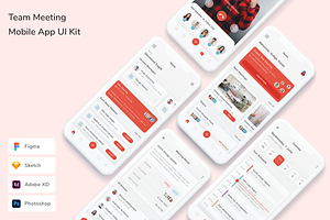 Team Meeting Mobile App UI Kit