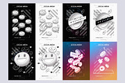 Social media abstract posters, an Illustration by Andrew_Derr (Thumbnail 1 of 5)