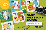 Baby Milestone Printable Cards, a Card Template by Ejevyaka (Thumbnail 1 of 6)