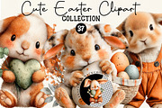 Cute Easter Clipart, an Illustration by DreamCafeArt (Thumbnail 1 of 6)