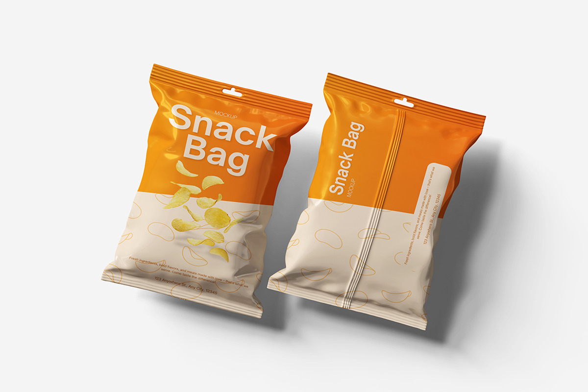 Snack Bag Mockup, a Packaging Mockup by Indah (Photo 4 of 6)