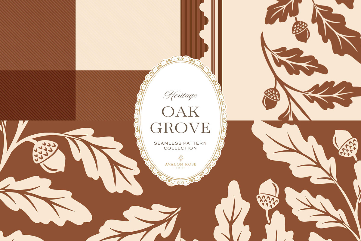 Oak & Acorn Autumn Patterns - Orange, a Pattern Graphic by Eclectic Anthology (Photo 13 of 13)