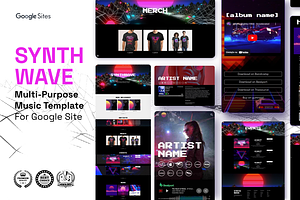 Synthwave / Google Site Template