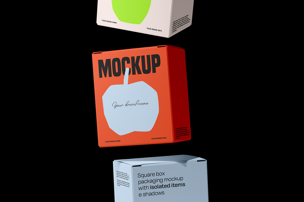 Product Box Packaging Mockup Kit, a Packaging Mockup by Catkie - Digital Art (Photo 3 of 6)