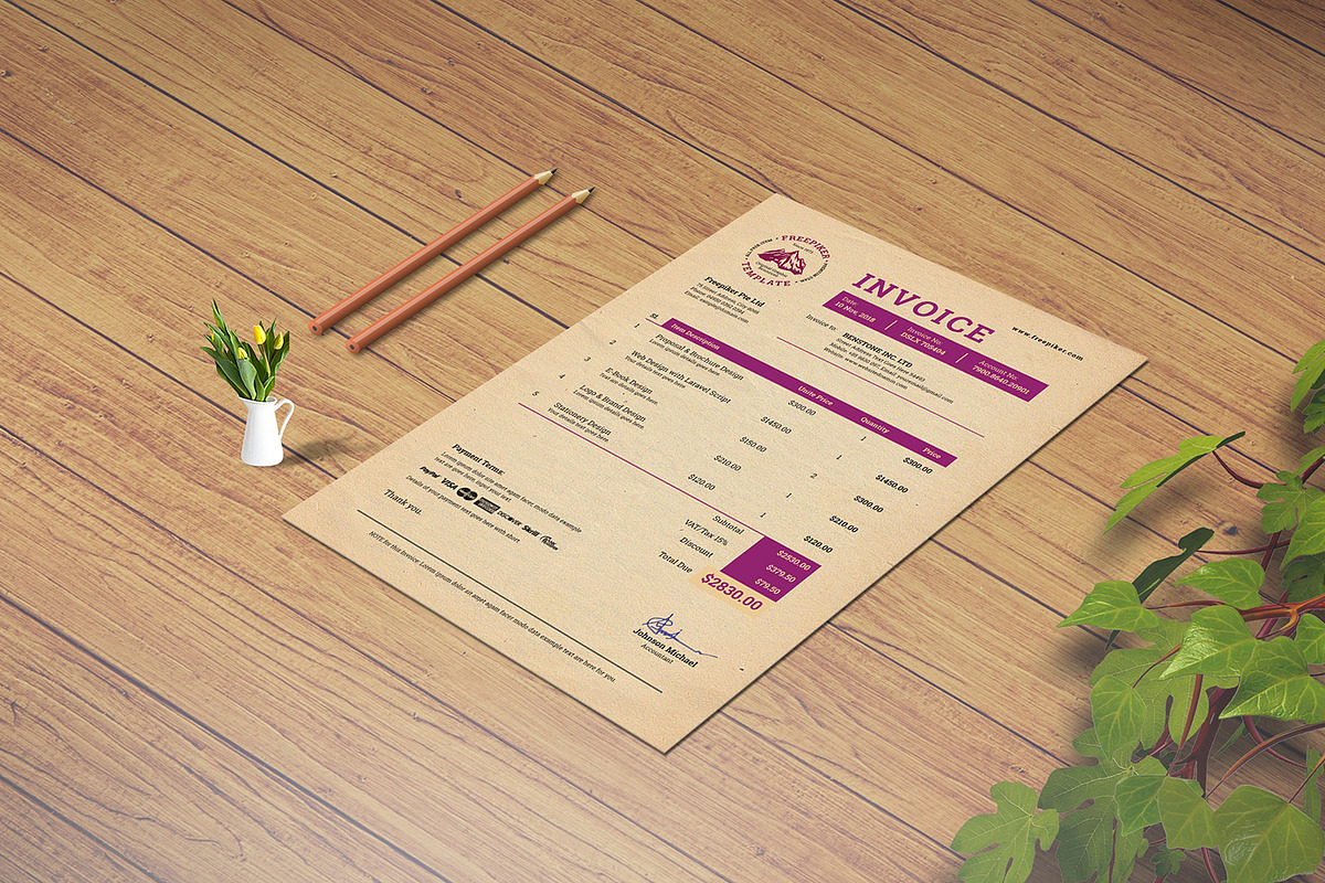 Retro Invoice | Excel & More Formats preview 2