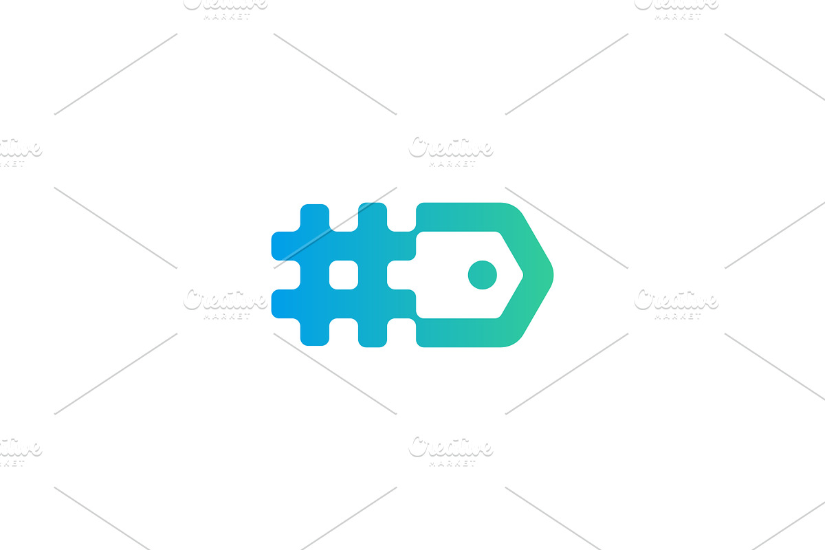Discount Hashtag Logo, a Branding & Logo Template by onripusindo