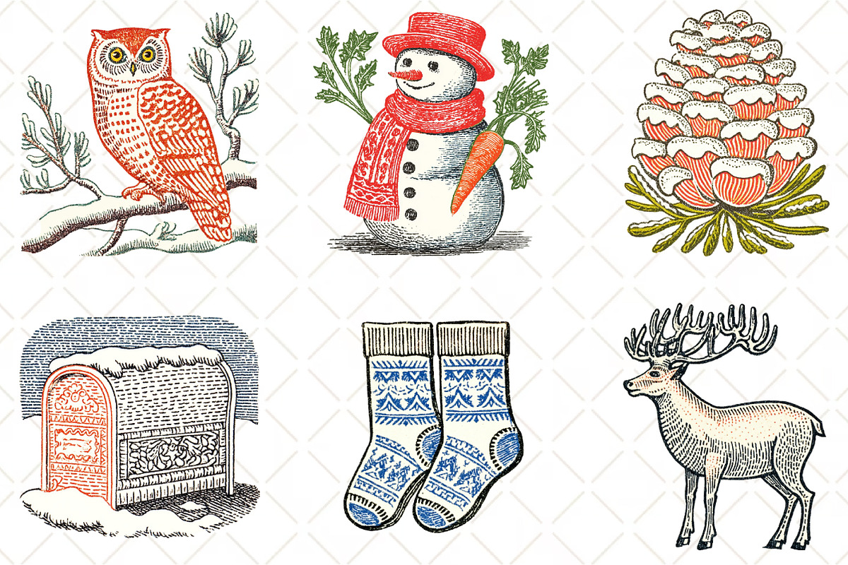 Watercolor Winter Clipart Collection, an Illustration by Black Bird Studio (Photo 4 of 6)