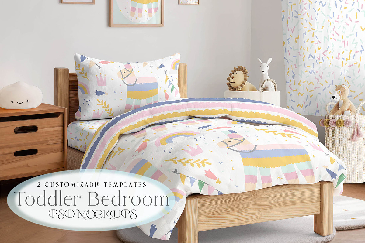 Toddler's Bedding & Wall Mockups, a Mockup by mock-ups (Photo 1 of 30)