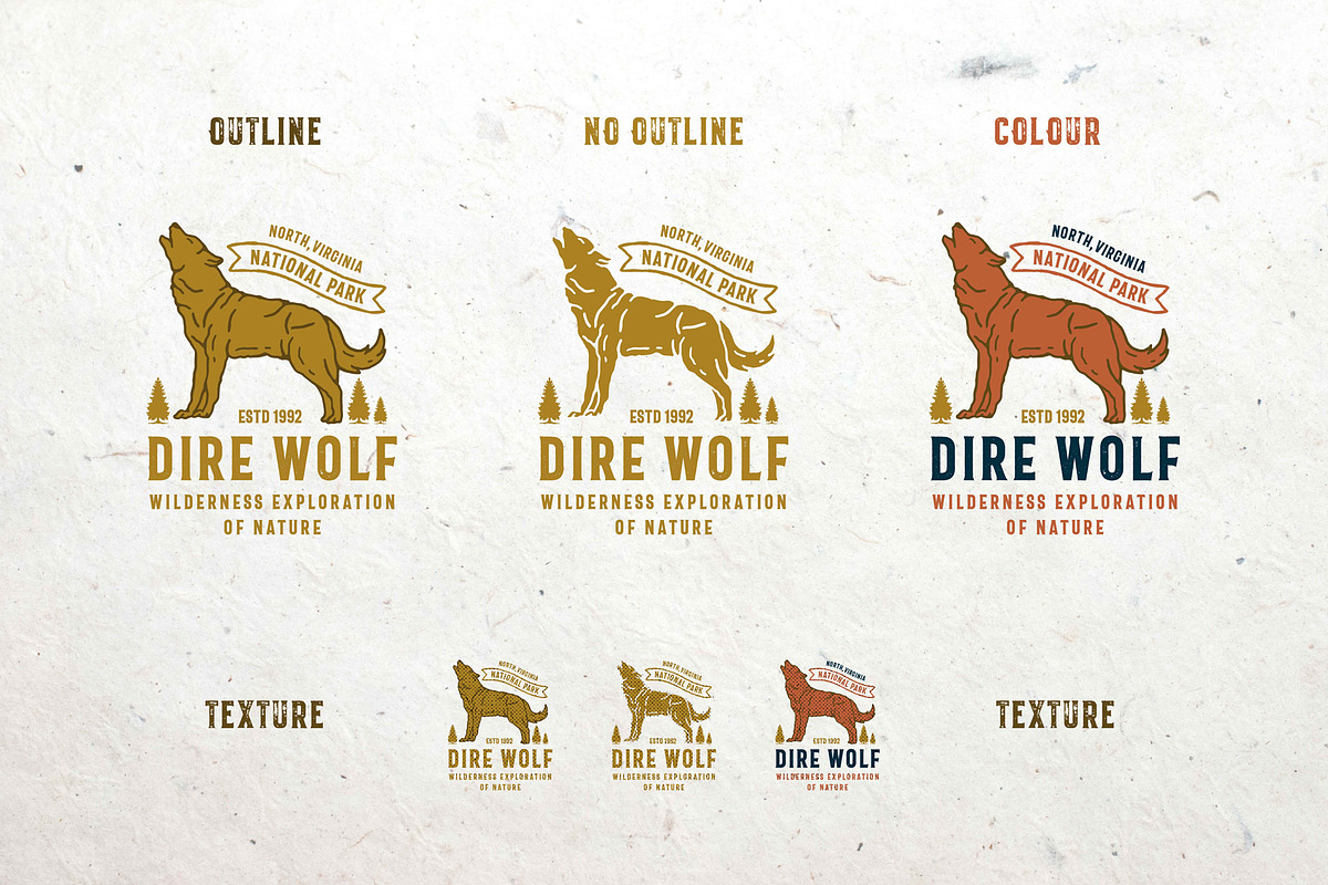 Animal Vintage Badges - Hand Drawn, a Branding & Logo Template by uyo66 (Photo 2 of 9)