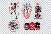Skeletons` Logos Collection#3, a Decorative Illustration by Moloko88 (Thumbnail 5 of 5)