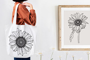 Sunflower line art collection, a Decorative Illustration by DamriNa art (Thumbnail 3 of 8)