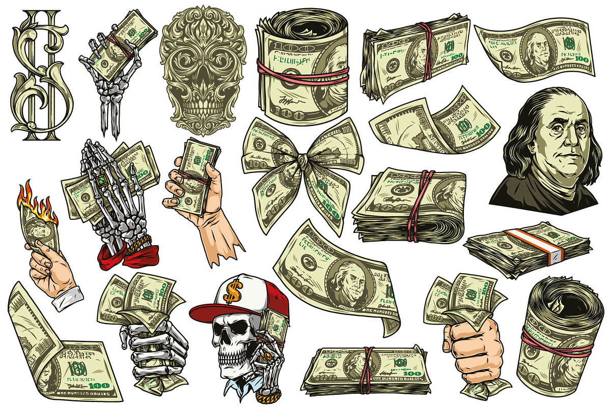 Money vector illustrations, a Branding & Logo Template by DGIM studio (Photo 1 of 5)