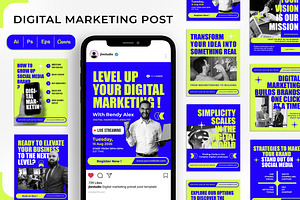Digital Marketing - Instagram Post, a Social Media Template by Jiwstudio
