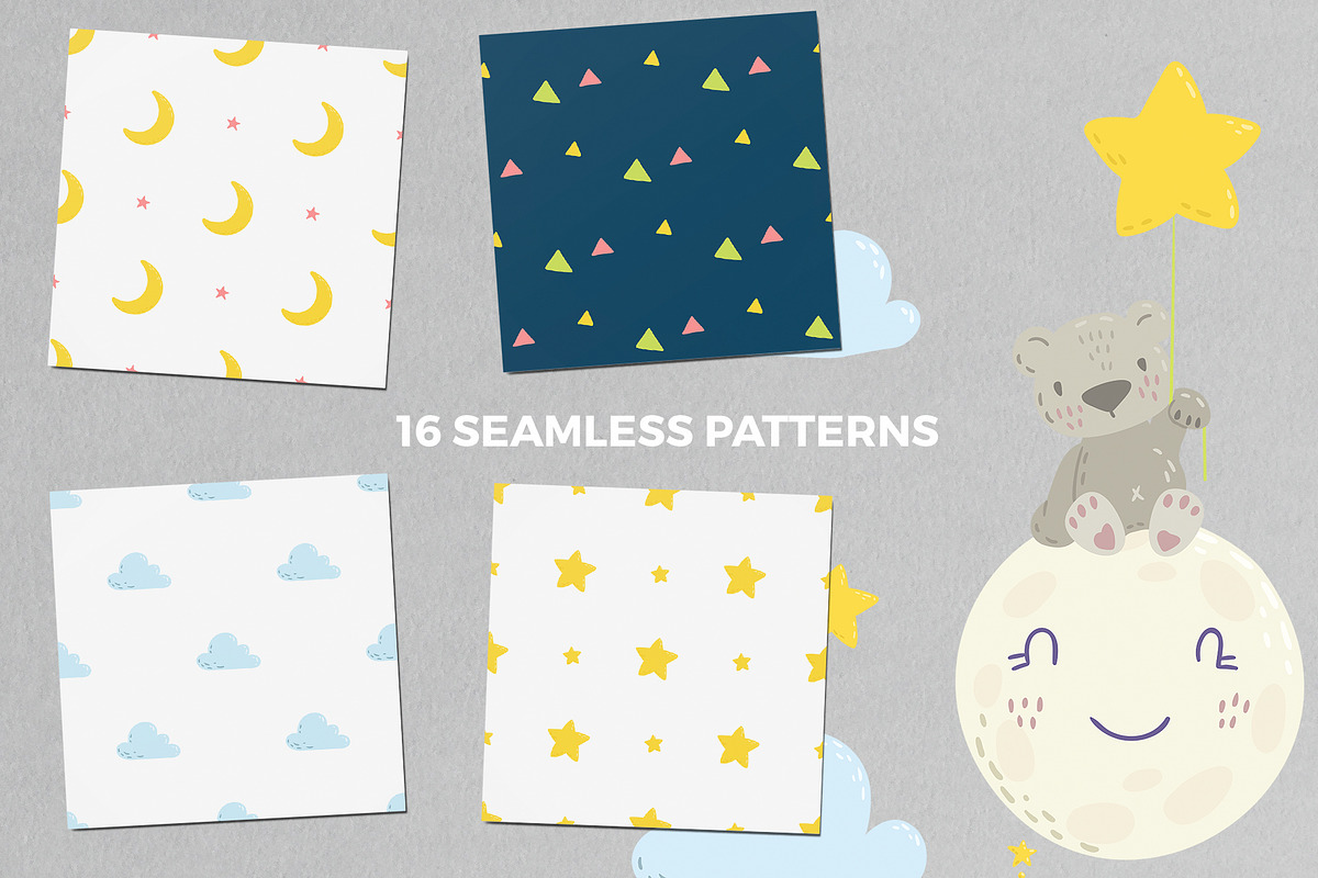Good night. Cute bears collection., an Animal Illustration by Kate Art (Photo 8 of 14)