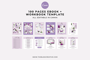 Lively Purple, Ebook Workbook Canva