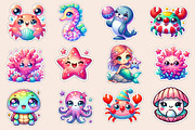 Kawaii Sea Animals Clipart, Stickers, an Icon by Dream Creation (Thumbnail 4 of 5)