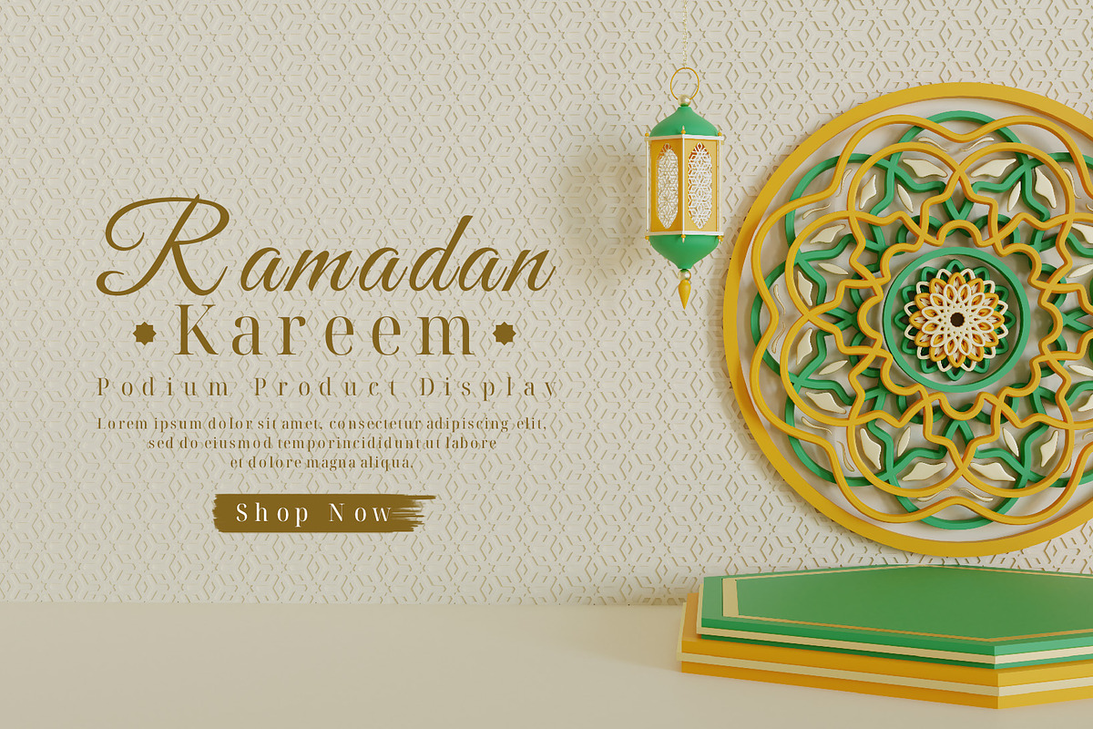 Luxury And Colorful Ramadan Podium, a Templates & Theme by Font De Rico (Photo 6 of 10)