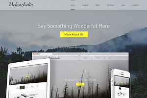 Melancholia Bootstrap  Template
