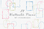 Cute Watercolor Borders & Frames, a Graphic by Design by Laney (Thumbnail 1 of 10)
