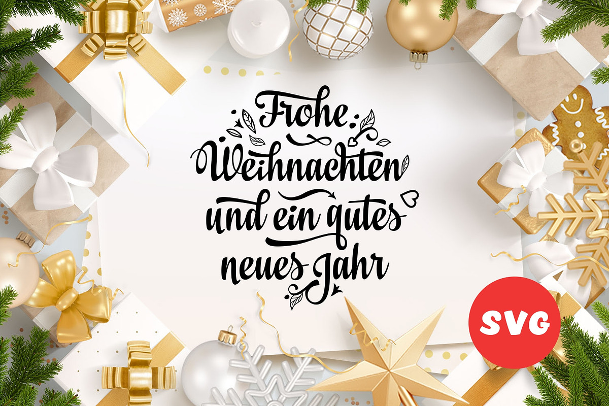Frohe Weihnachten Christmas svg, an Object Graphic by Zoya Miller (Photo 2 of 9)