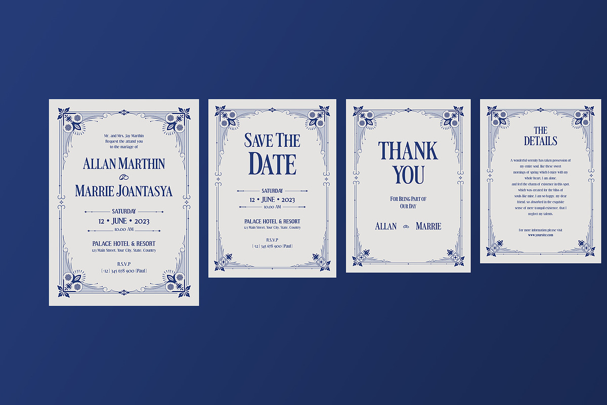 Classic Theme Wedding Suite, an Invitation Template by Neermana (Photo 2 of 4)