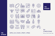 30 Independence Day Icons, an Outline Icon by vo.stock (Thumbnail 2 of 6)