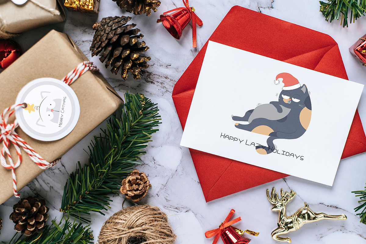 Christmas Cats., an Illustration by Julia Martyshkina (Photo 5 of 8)