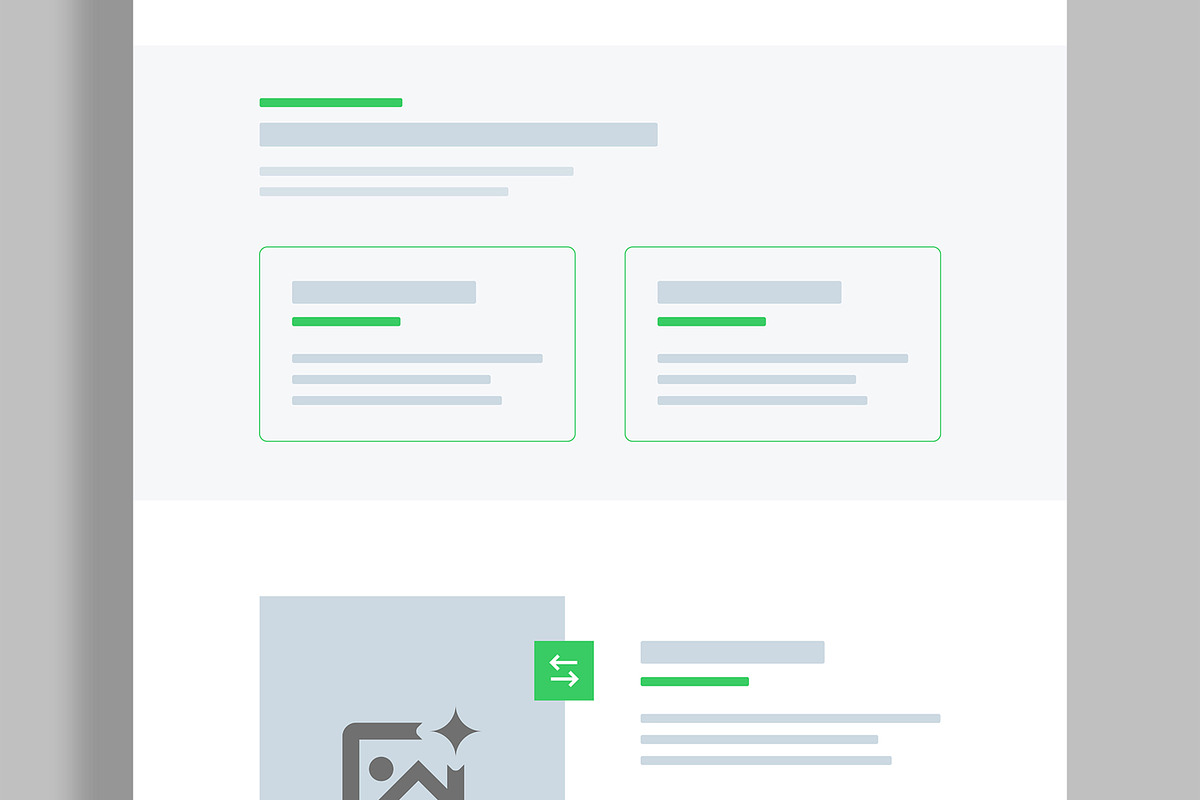 Modern Website Wireframe Template, a Wireframe Template by MightyDesign (Photo 3 of 9)