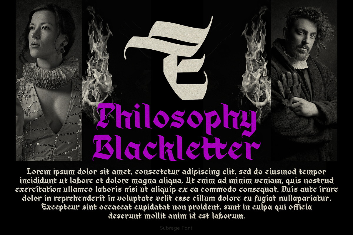 Subrage Blackletter, a Blackletter Font by TypeClassHeroes (Photo 3 of 15)