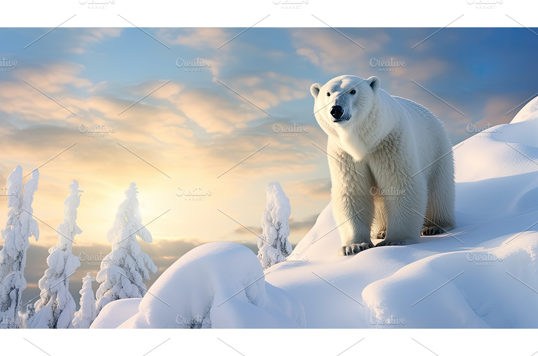 winter holiday polar bear ai, an Animal Photo by pikepicture