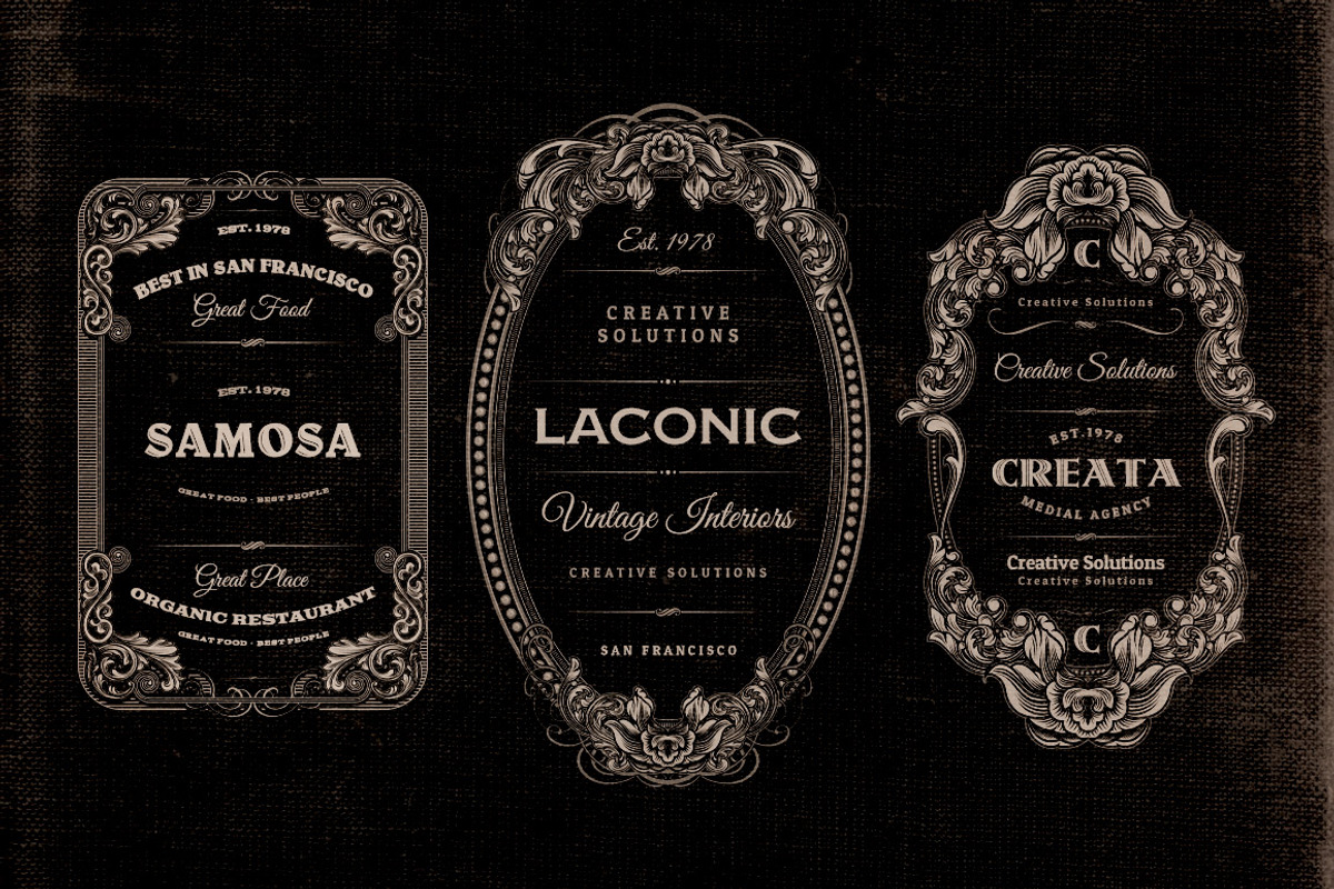 10 Frames Vol.7 - Victorian Ornament preview 2