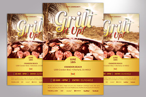 Grill Flyer Word Publisher Template