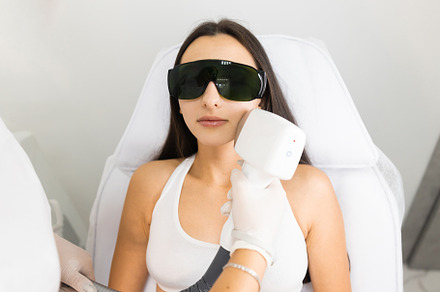 Laser hair removal for facial skin., a Photo by borodai94