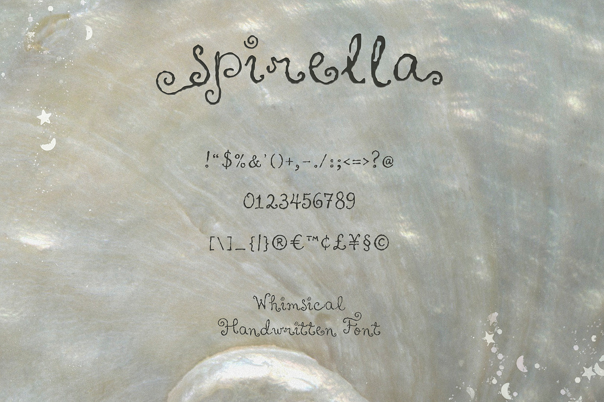 Spirella: Whimsical Handwritten Font, a Handwritten Font by Mneme (Photo 7 of 8)
