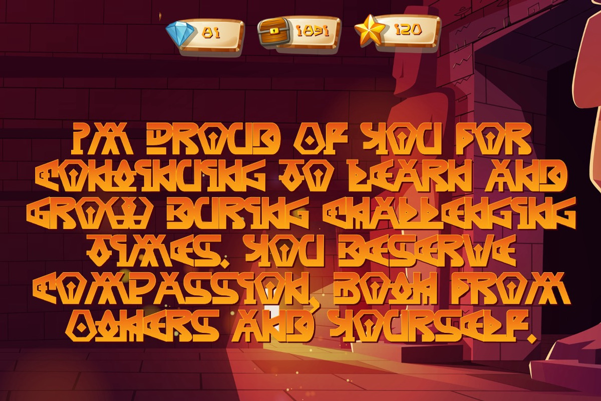 Axubies - Egyptian Gaming Font, a Sans Serif Font by Dhabee (Photo 4 of 15)