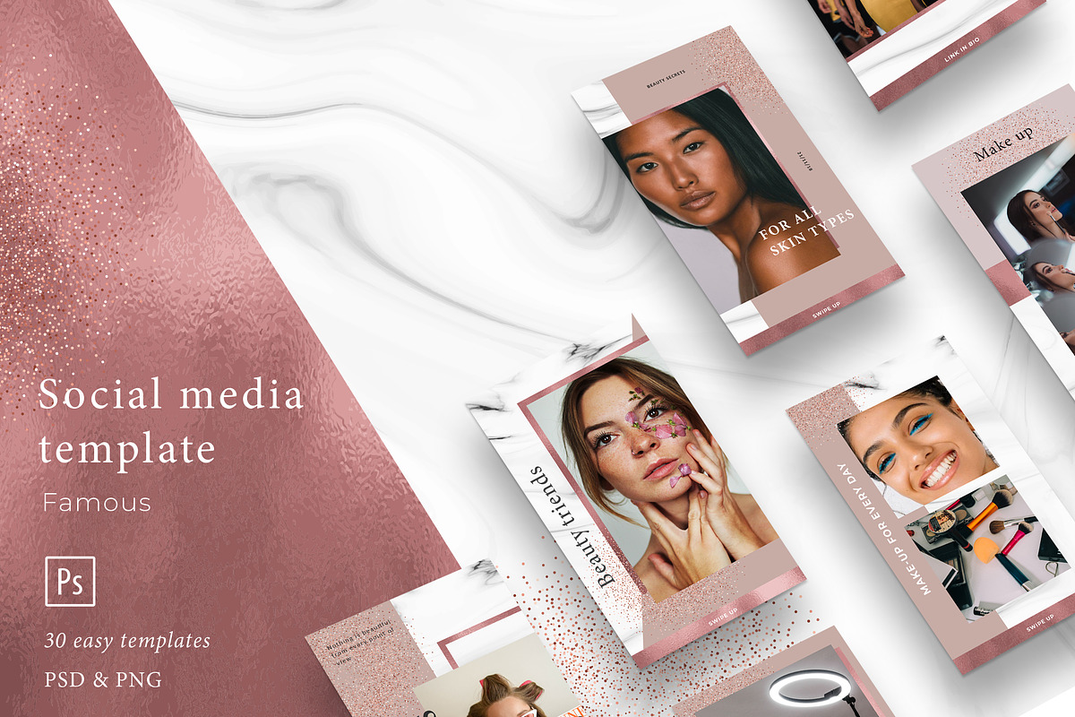 Famous Social media template, a Social Media Template by Digital Breath templates (Photo 1 of 6)