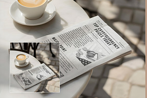 Newspaper Cafe Mockup SC012 - 01