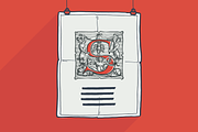 Devil's medieval initials, drop caps, a Decorative Illustration by kaer_shop (Thumbnail 5 of 7)